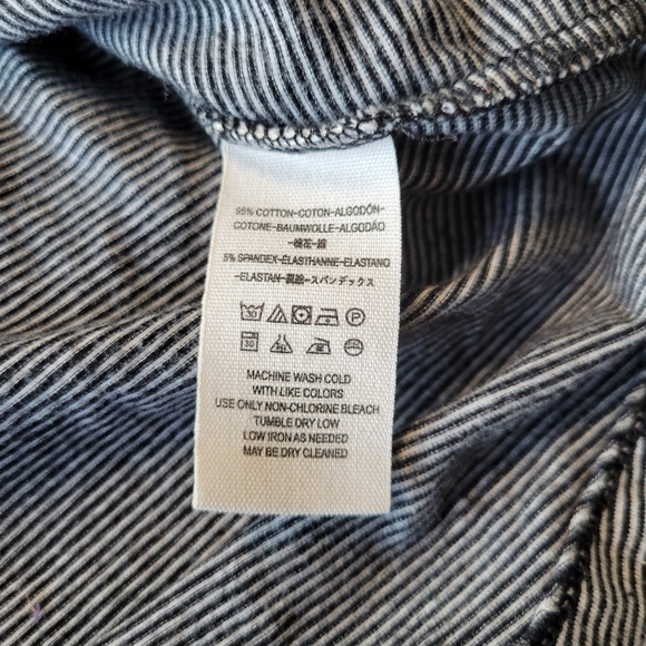 Free People Black & White Micro Stripe Puff Sleeve Top Sz S - Picture 5 of 7